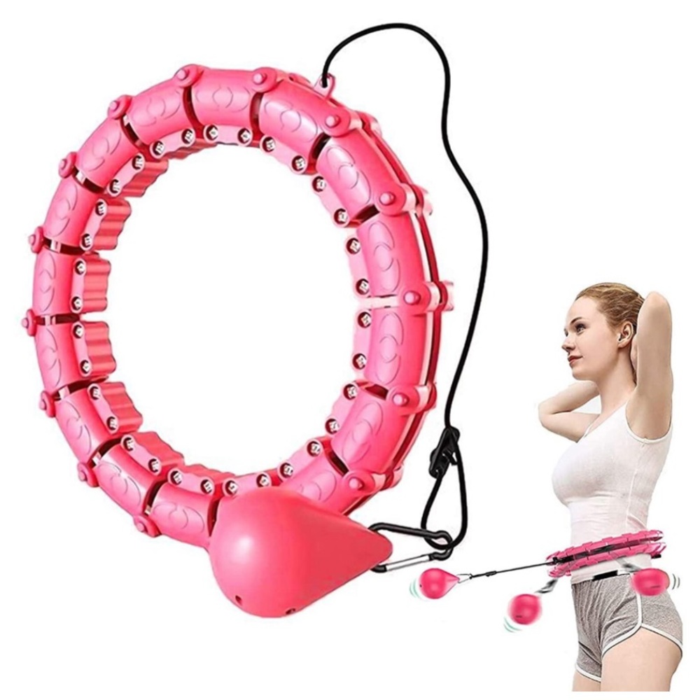 Smart Hula Hoop, 2 in 1, Smart Exercise Hoop, Pink